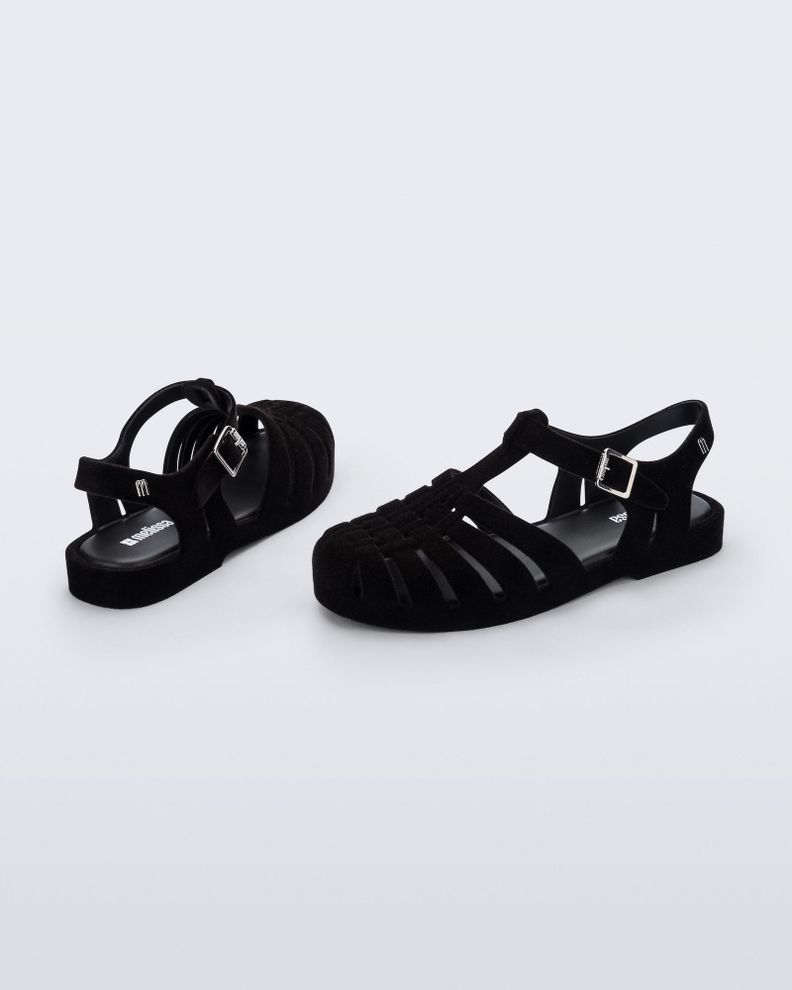 Sandalia Melissa Possession Velvet II Negro-1