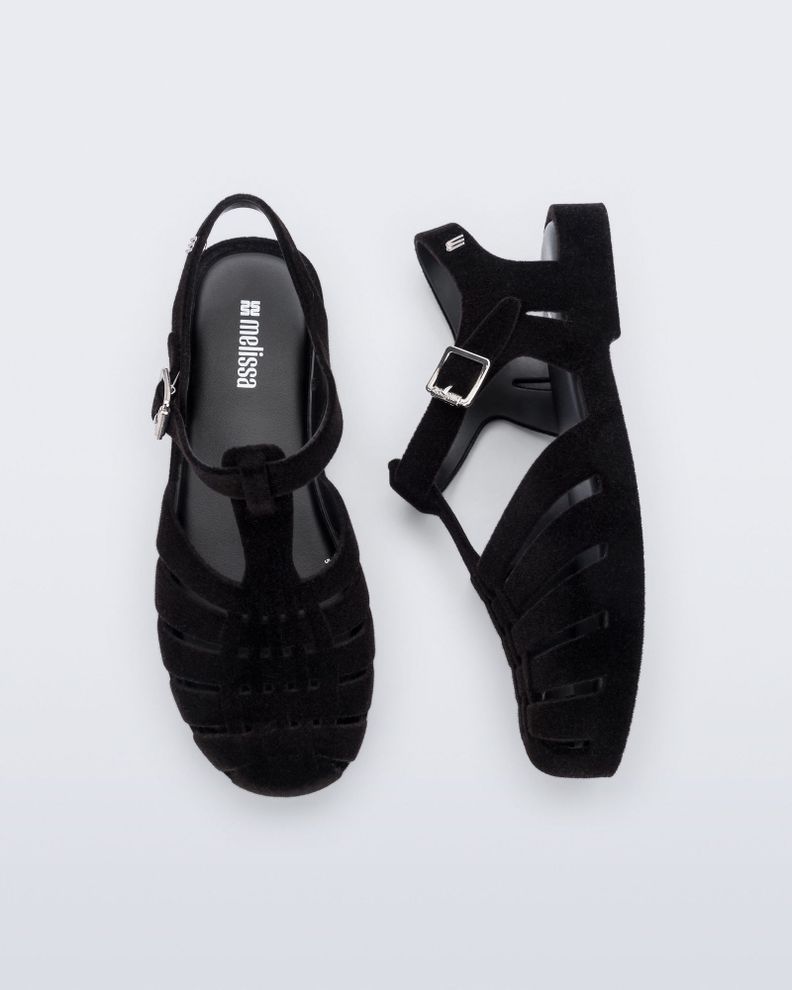Sandalia Melissa Possession Velvet II Negro-3