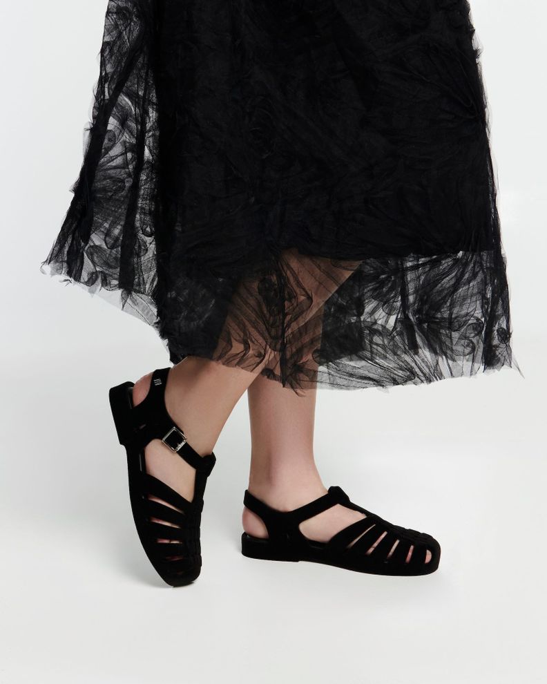 Sandalia Melissa Possession Velvet II Negro-4