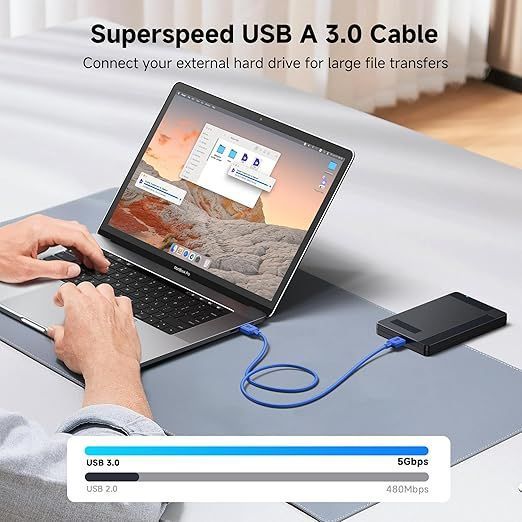 Cable Ulink USB a USB 3.0 macho a macho 1.8m-1