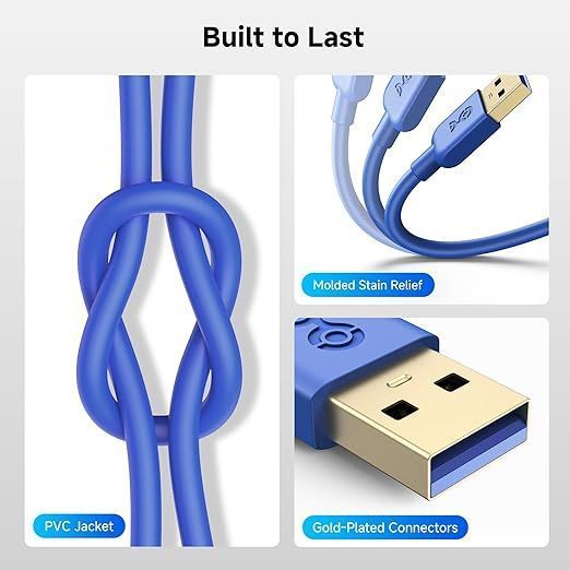 Cable Ulink USB a USB 3.0 macho a macho 1.8m-5