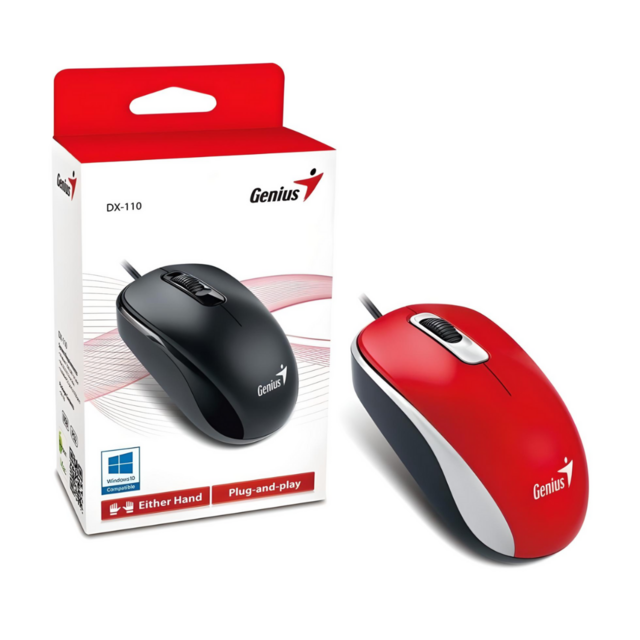 Mouse Genius DX-110 US - B Optico 3 Botones Ambidiestro -2