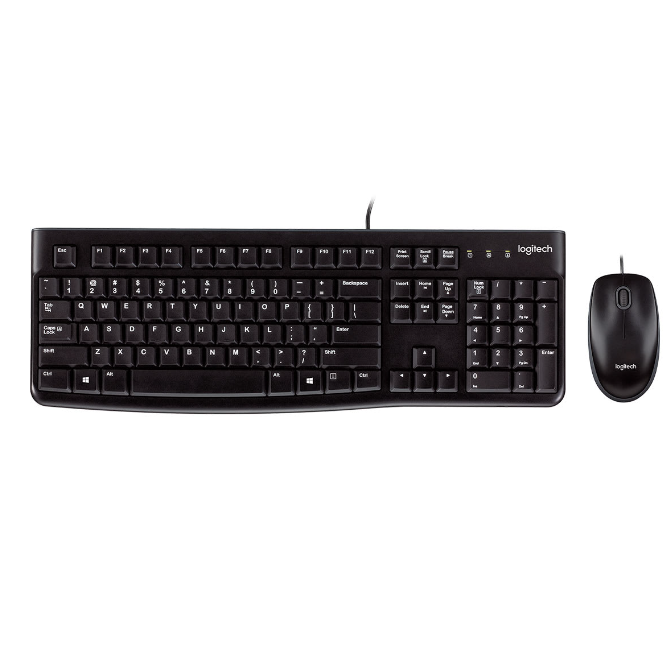 Kit de Teclado y Mouse alámbrico Logitech MK120-1