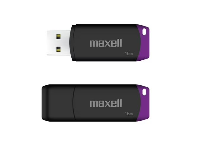 Pendrive Maxell USB 2.0 16gb negro morado-0