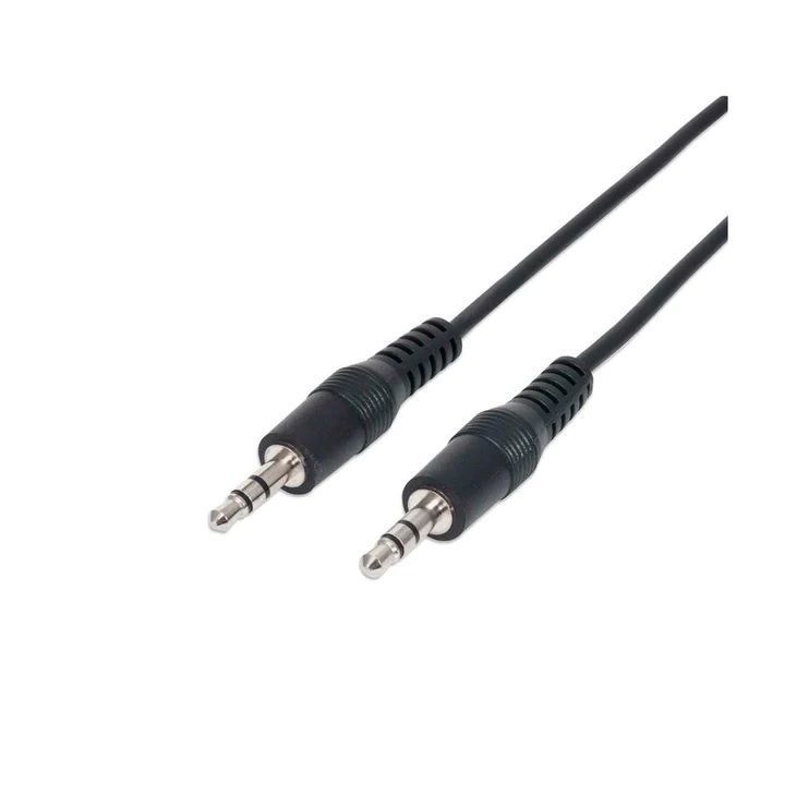 Cables  auxiliar Ultra macho a macho 1.80 MTS negro-0