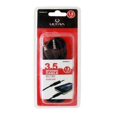 Cables  auxiliar Ultra macho a macho 1.80 MTS negro-3