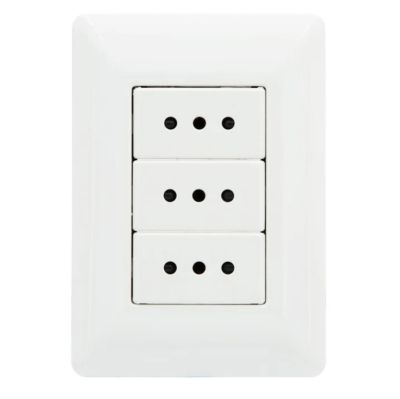 Enchufe Philco para muro triple 250V 10A blanco-0