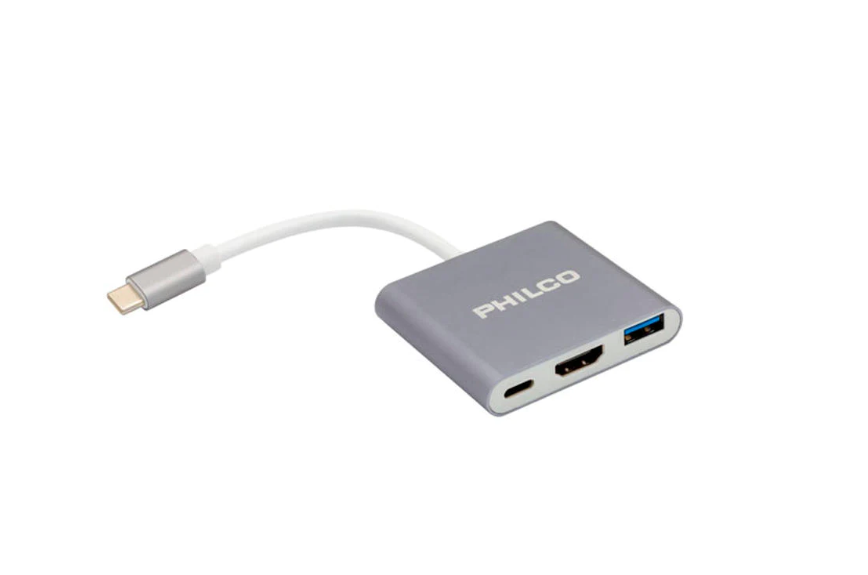 Adaptador Philco 3 en 1 USB-C a HDMI & USB 3.0-1