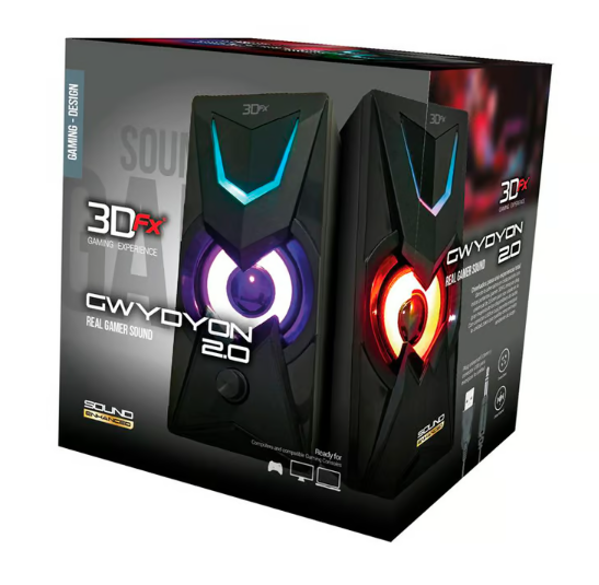 Parlante Gamer Para Pc Con Luces Led Gwydyon / 09148-3