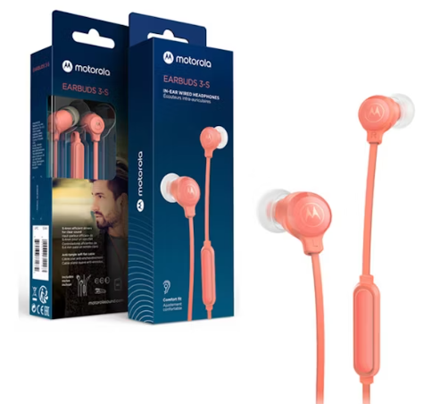 Audifono Motorola alambrico in ear earbuds 3-s manos libres -2