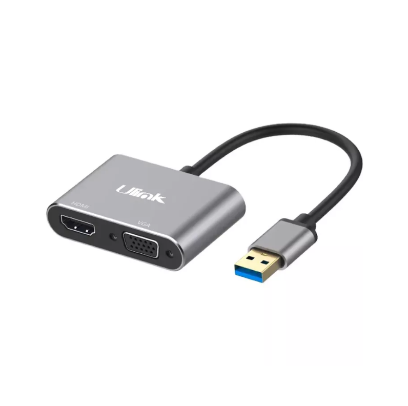 Adaptador Ulink  UL-AD300HV USB 3.0 a HDMI y VGA-0