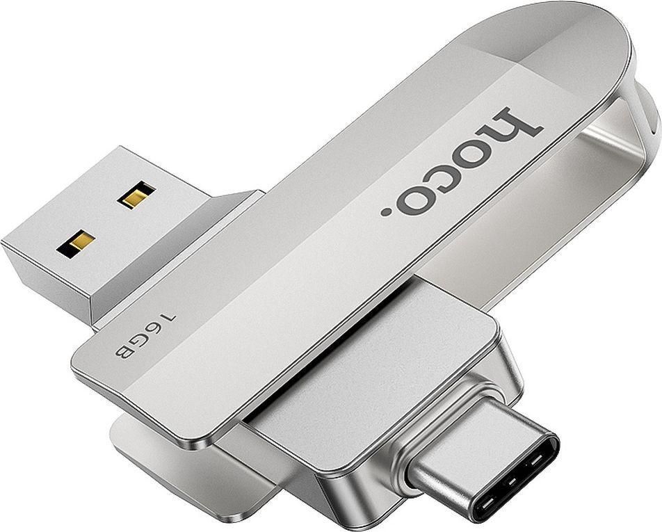 Pendrive Hoco UD10 USB-C TO USB 3.0 Flash Drive 64GB Metal Grey-0