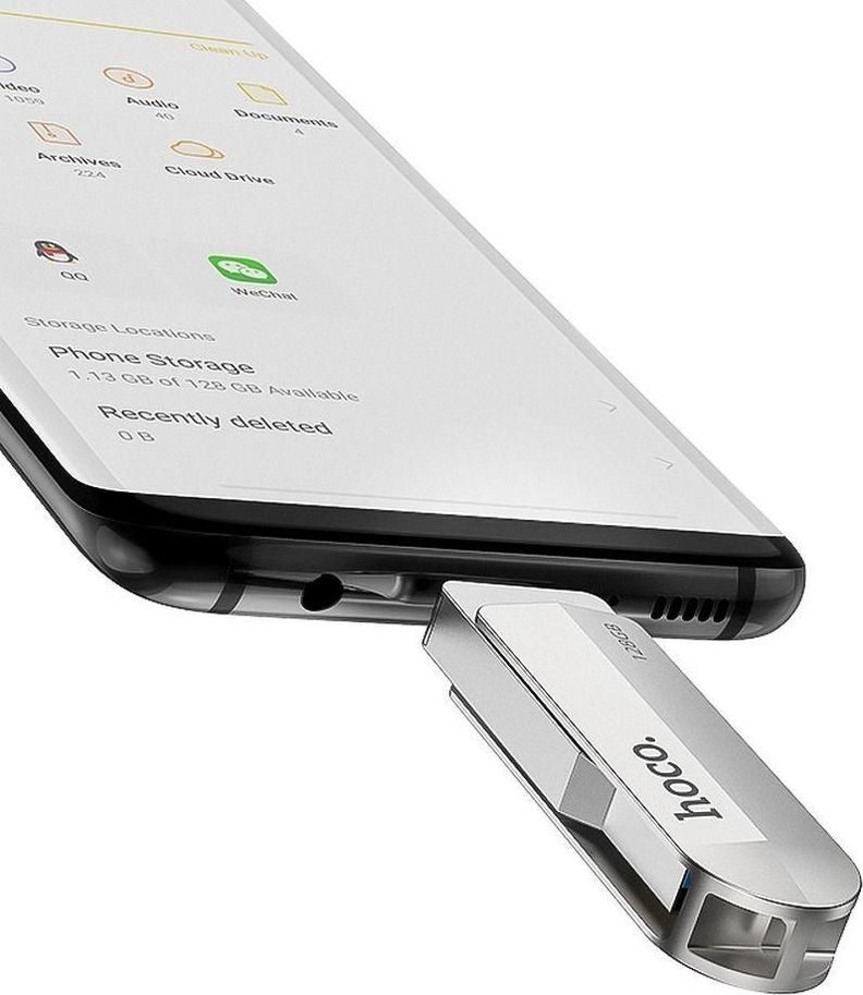 Pendrive Hoco UD10 USB-C TO USB 3.0 Flash Drive 64GB Metal Grey-1