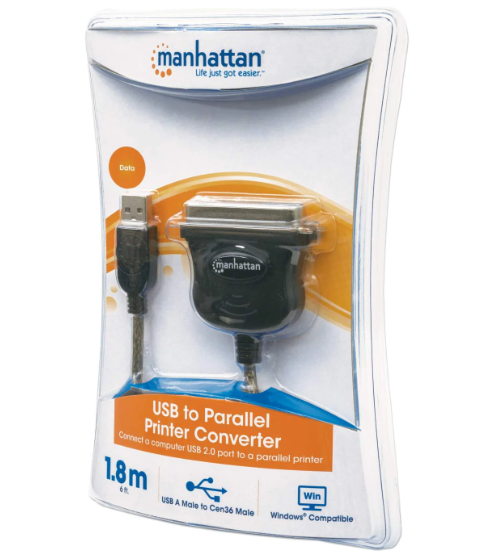 Convertidor Manhattan para Impresora de USB Full-Speed a Paralelo Cen36 1.8mt-1