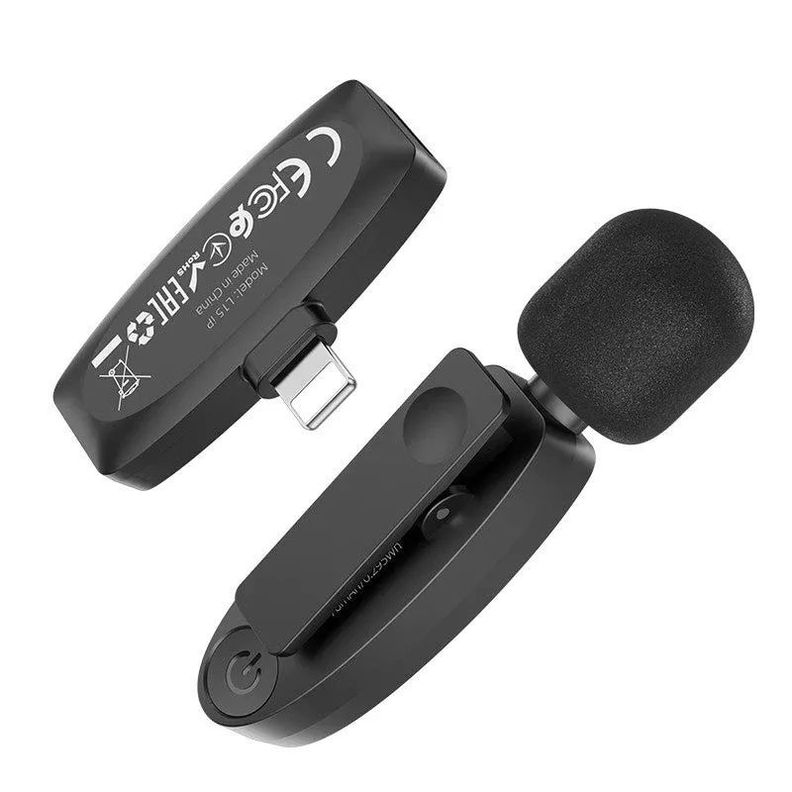 Microfono Hoco L15 lavalier inalambrico lightning-1