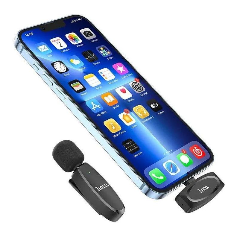 Microfono Hoco L15 lavalier inalambrico lightning-2