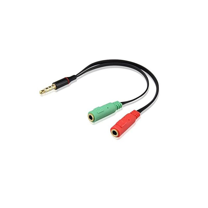 CABLE AUDIO 1X2 H/M SEPARAR AUDIO DE MIC PLUG 3.5-0