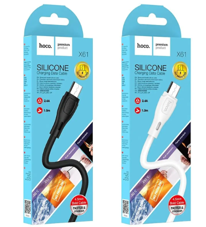 Cable Hoco X61 USB a micro 1M negro-3
