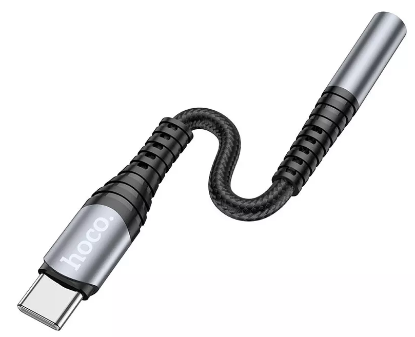 Adaptador Hoco de audio tipo c a auxiliar 3.5 LS33 negro-1