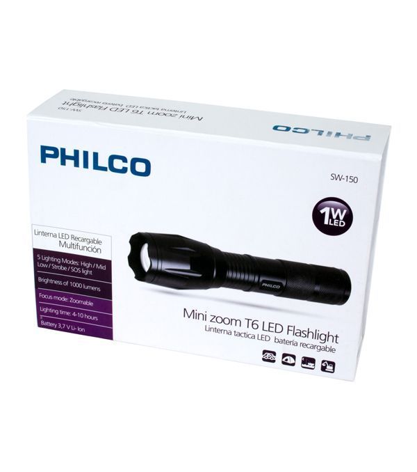Linterna led T6 Philco con soporte para bicicleta-5