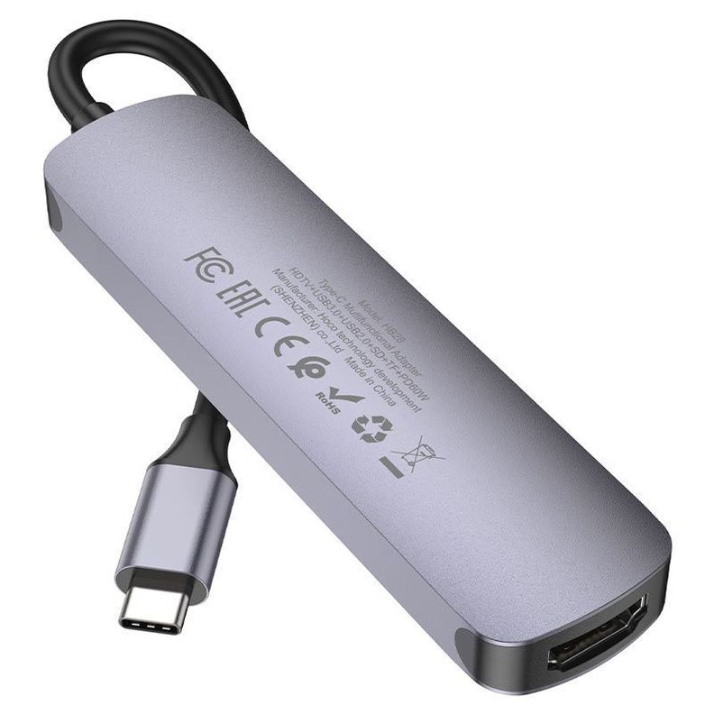 Hub Hoco HB28 USB-C to HDTV+USB3.0 +USB2.0+SD-2