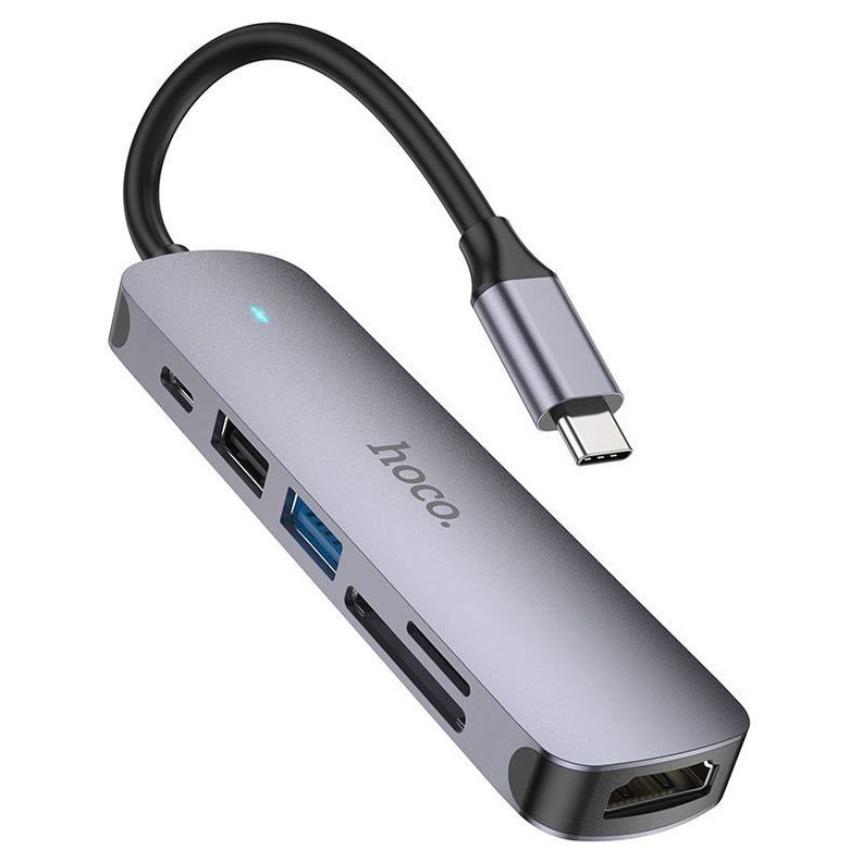 Hub Hoco HB28 USB-C to HDTV+USB3.0 +USB2.0+SD-5