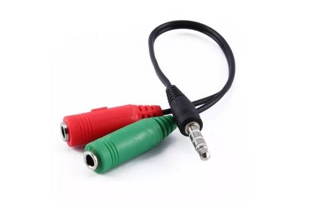 Cable De Audio 3.5mm Macho A Micrófono Y Audifono Hembra-0