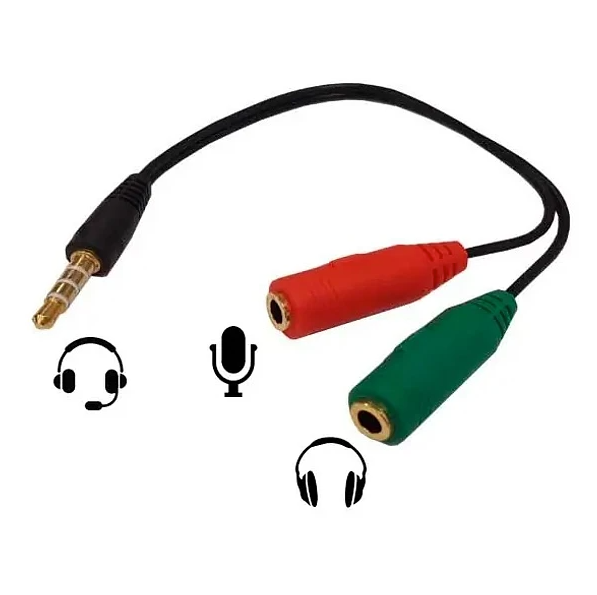 Cable De Audio 3.5mm Macho A Micrófono Y Audifono Hembra-1
