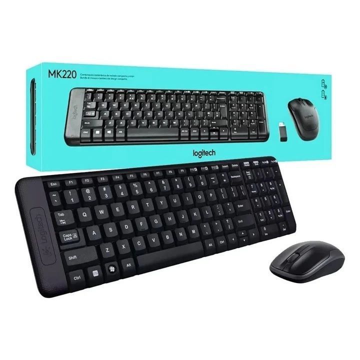 Teclado Logitech inalambrico MK220 negro-1