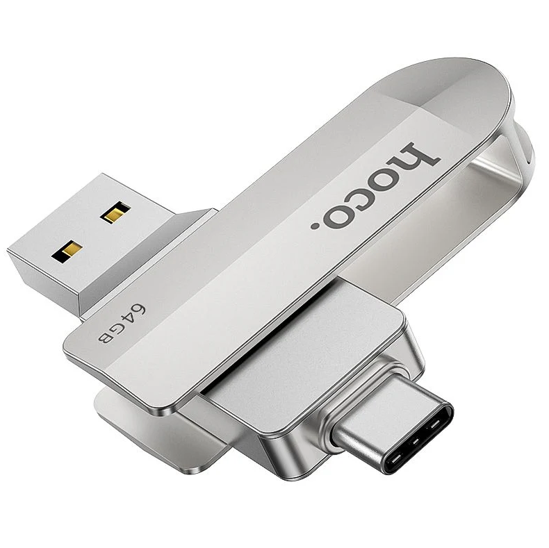 Pendrive Hoco UD10 USB-C TO USB 3.0 Flash Drive 32 GB Metal Grey-0