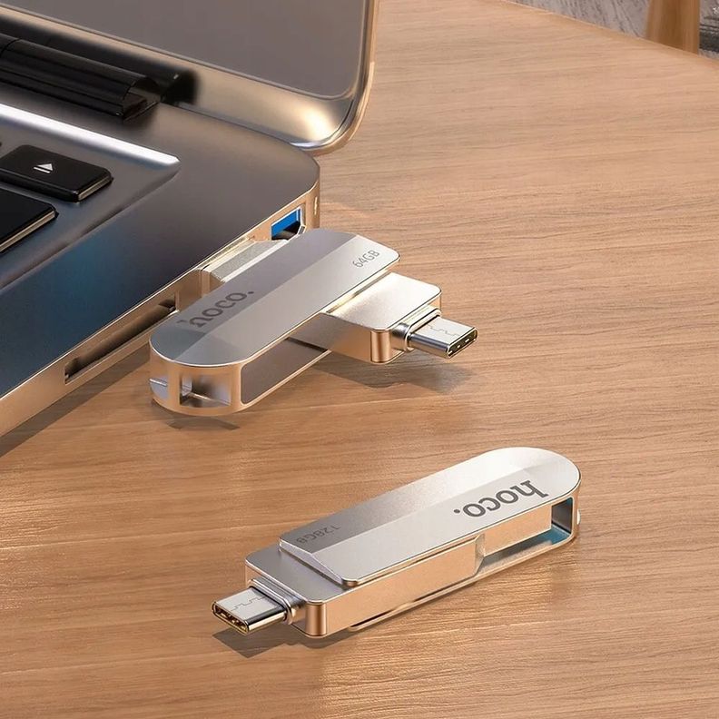 Pendrive Hoco UD10 USB-C TO USB 3.0 Flash Drive 32 GB Metal Grey-1