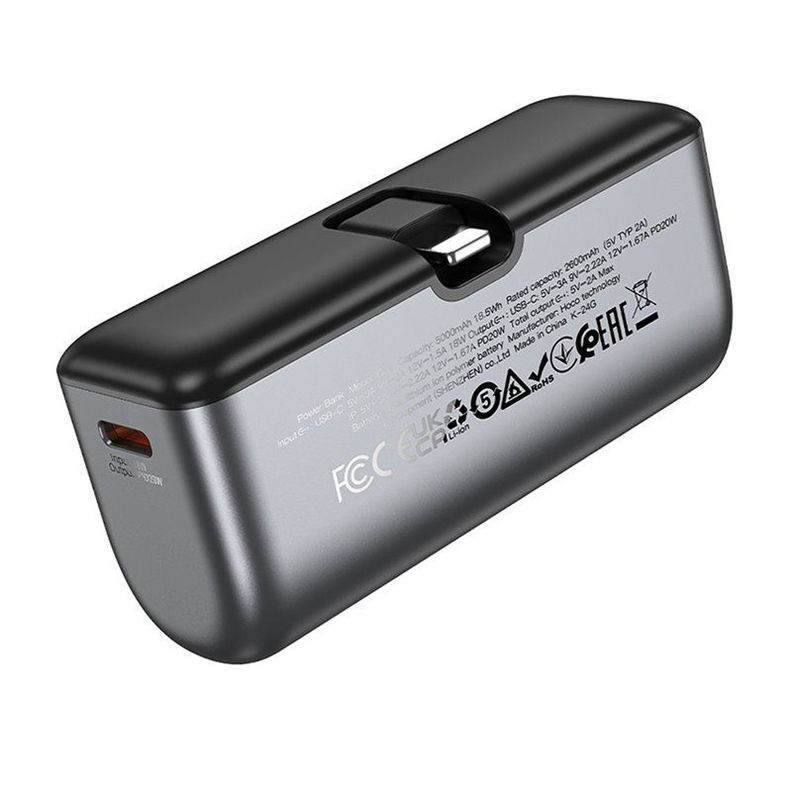 Power bank Hoco Mini Q31 20W 5000mAh lithing negro-1