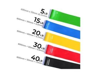 Bandas elasticas pack 5 loop circulares generico-0