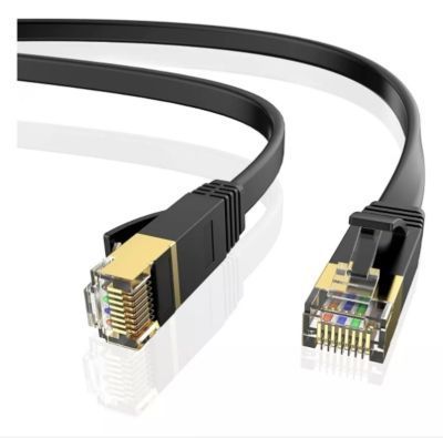 Cable de Red HP CAT7 cable plano Support 10Gbpsspeed negro-0
