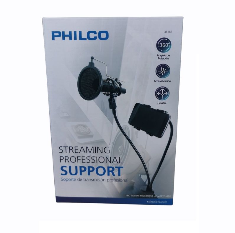 Soporte Para Micrófono+Celular Streaming Profesional Philco-1