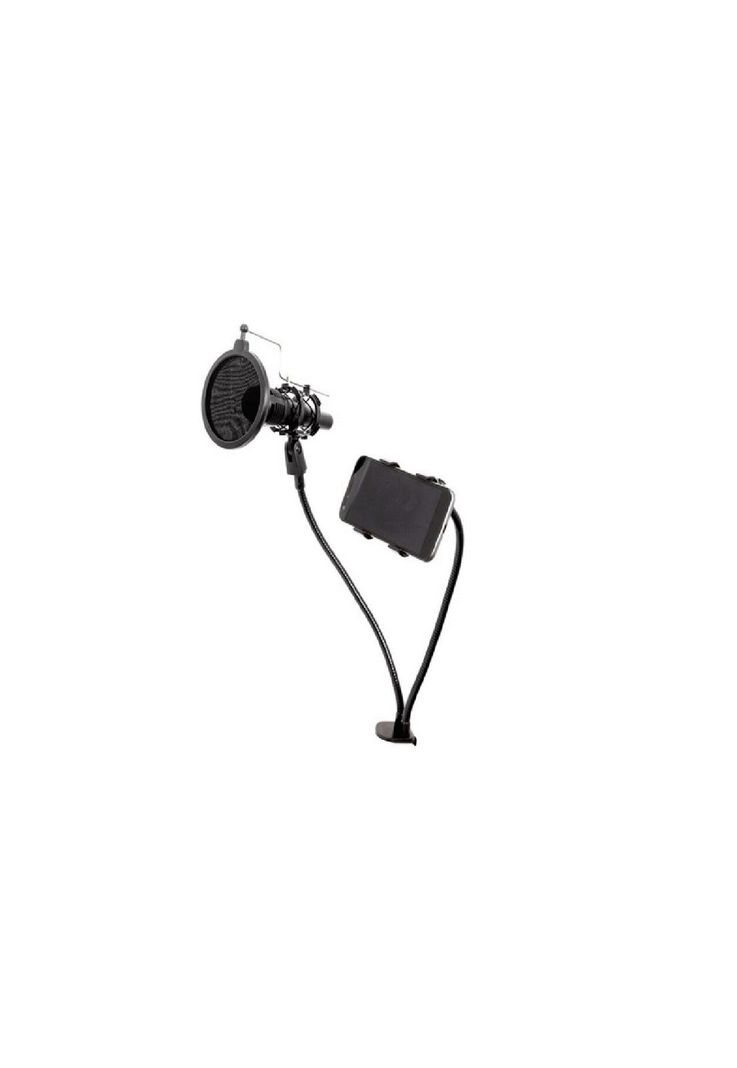 Soporte Para Microfono+Celular Streaming Profesional Philco Negro