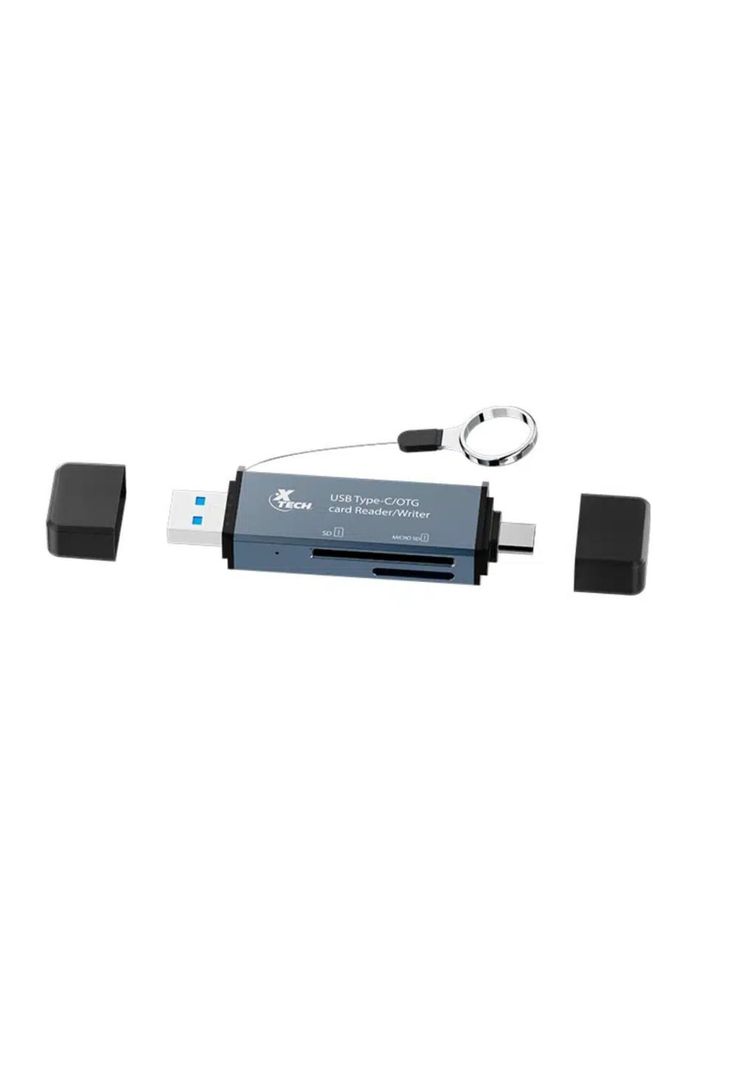Lector de Tarjetas OTG Xtech USB-C USB 3.0 2 en 1-2