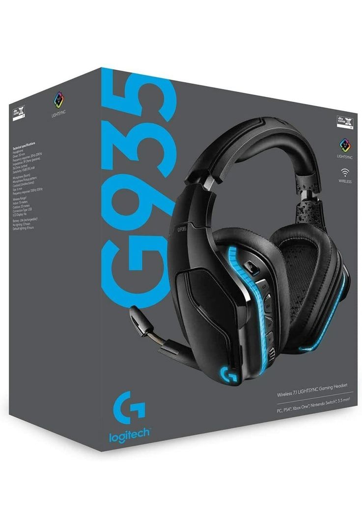 Audifonos Gamer Logitech G935 RGB Lightsync Sound 7.1 USB-3