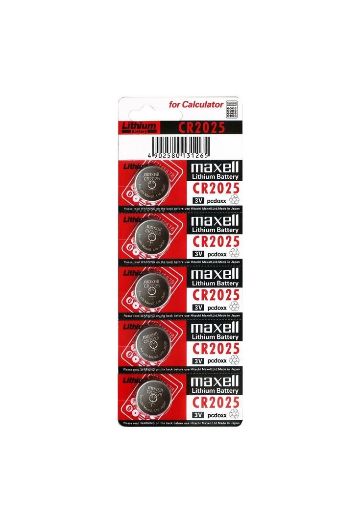 Pilas Maxell Cr2025 3v Tipo Botón Japonesa 5 Unidades-0
