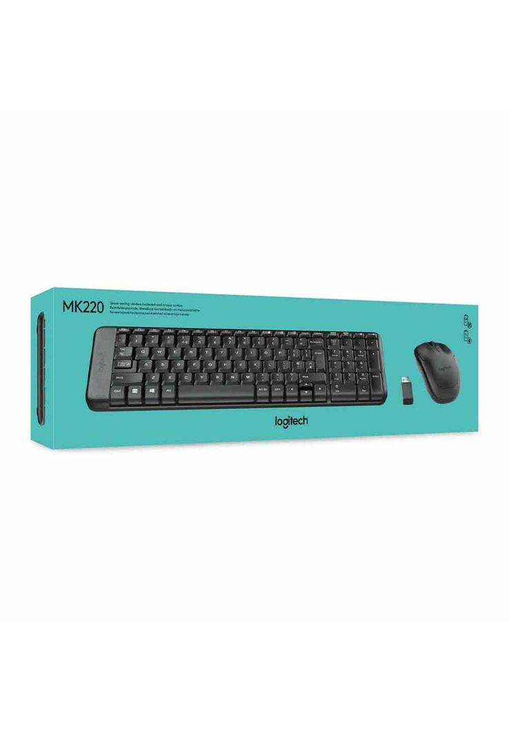 Teclado + Mouse Logitech Wireless MK220 Inalámbrico USB-2