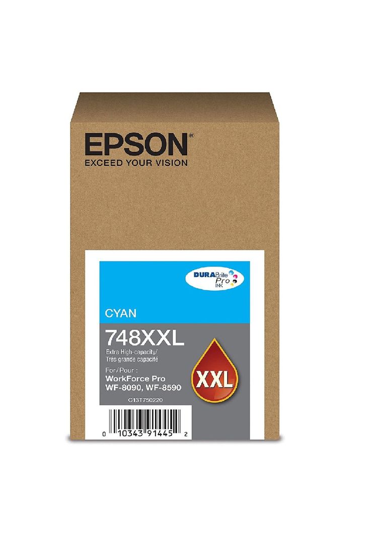 EPSON TINTA CYAN ORIGINAL 748XXL Azul Electrico