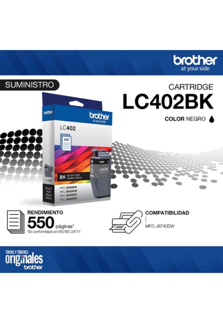 Cartucho de Tinta Brother LC402BKS 550 páginas Negro-1