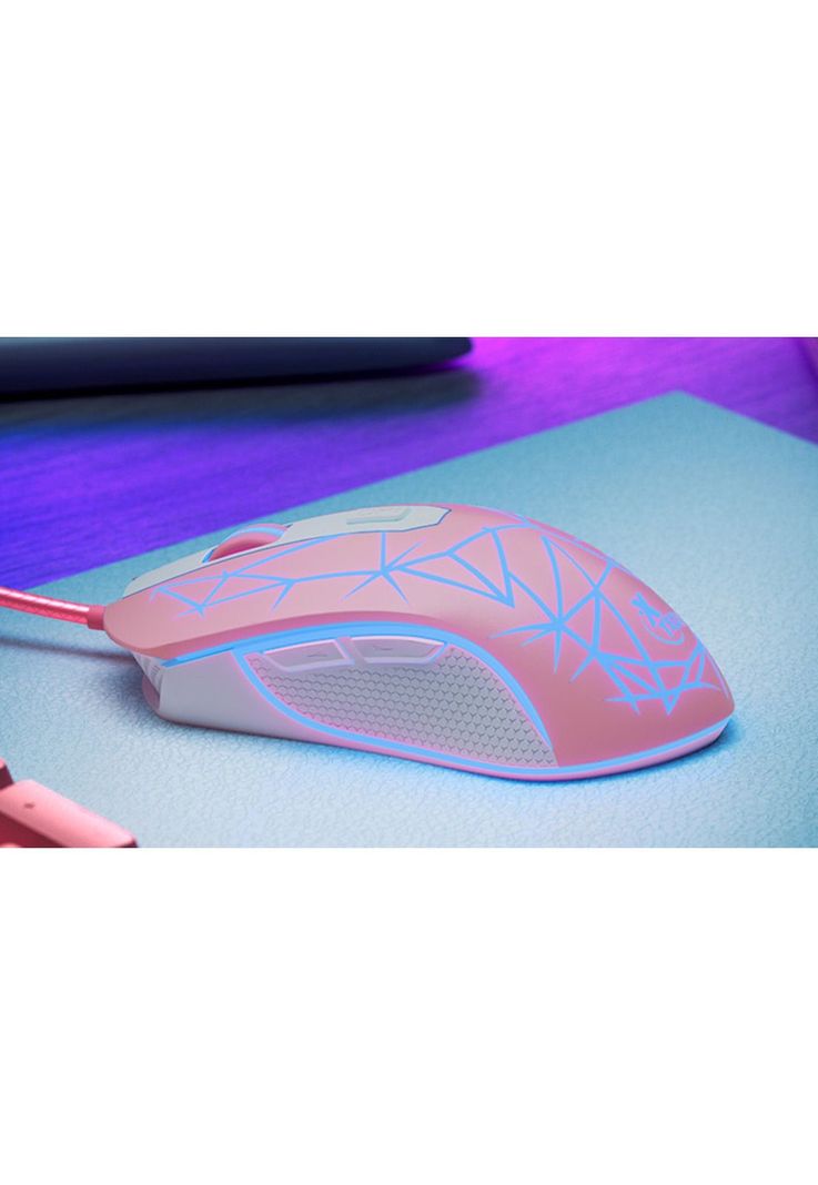 Kit Teclado Mouse Xtech Mirana XTK-540S Led USB Rosa-2
