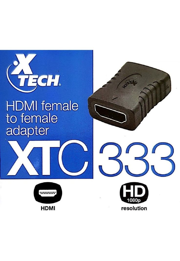 XTECH Adaptador HDMI copla (conecta 2 cables HDMI-M juntos)-2