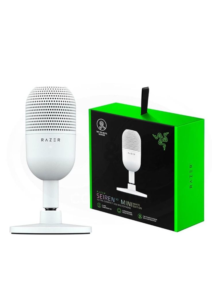 Micrófono Razer Seiren V3 Mini Compact Streaming USB Blanco-2
