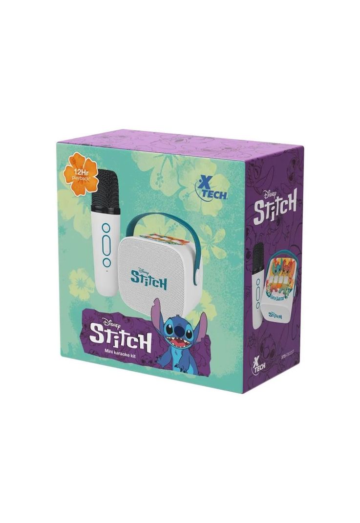Kit Mini Karaoke Xtech Stitch Parlante Micrófono 5W BT-4