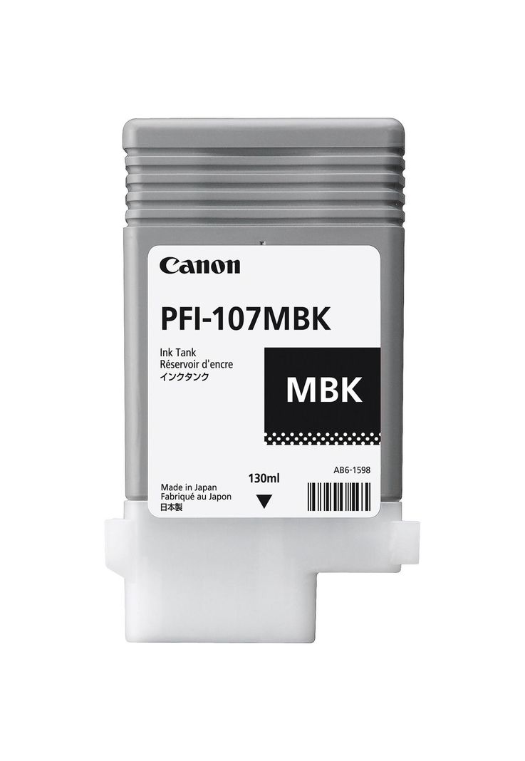 Cartucho De Tinta Canon PFI-107MBK Negro Mate Original-0