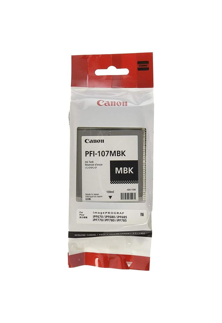 Cartucho De Tinta Canon PFI-107MBK Negro Mate Original-1