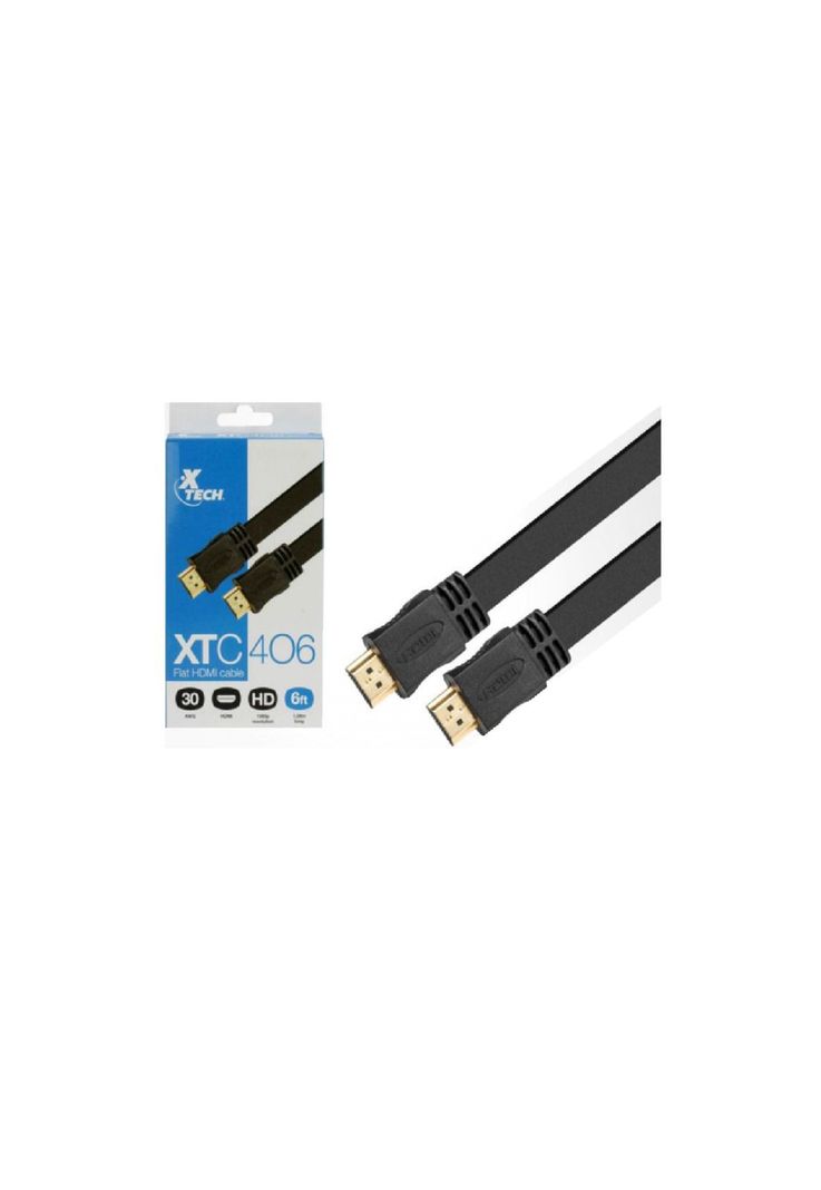 Cable Hdmi Plano Full Hd 1080p 1.8 Metros Xtech XTC-406-1