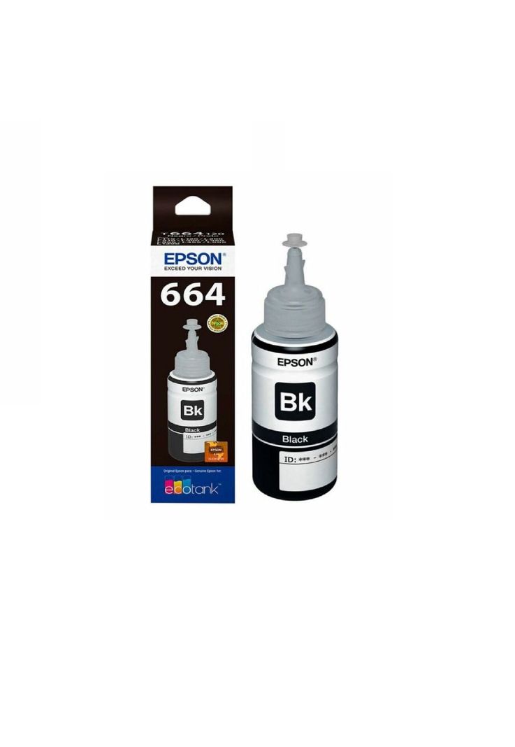 Botella Tinta Epson T664 Original Negro-1